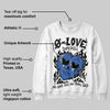 Awake NY x Racer Blue 5s DopeSkill Sweatshirt Crying Heart Graphic
