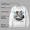 Dunk Low Futura University Blue DopeSkill Sweatshirt Trust No One Graphic