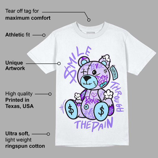 AJ 11 Low Pure Violet DopeSkill T-Shirt Smile Through The Pain Graphic