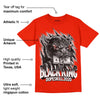 Red Foam Runner DopeSkill Vermillion Red T-shirt Black King Graphic