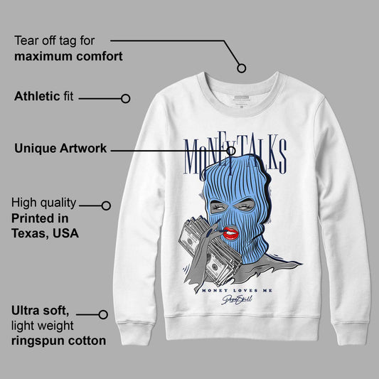 Midnight Navy 5s DopeSkill Sweatshirt Money Talks Graphic