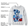 Powder Blue 9s DopeSkill Sweatshirt Broken Heart Graphic