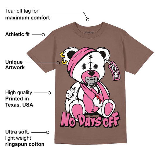 Dunk Smokey Mauve Playful Pink White Brown DopeSkill Brown Savana T-shirt Hurt Bear Graphic