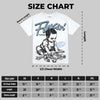 University Blue 5s DopeSkill Oversize Print T-Shirt Flexin' Graphic