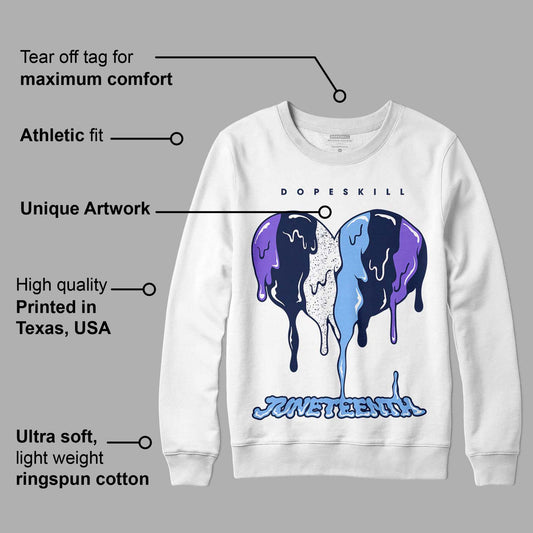 Georgetown 5s DopeSkill Sweatshirt Juneteenth Heart Graphic