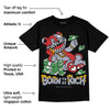 Bred Reimagined 4s DopeSkill T-Shirt Born To Be Rich Graphic