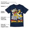 Michigan Dunks DopeSkill Midnight Navy T-Shirt Born To Be Rich Graphic