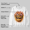 Orange Black White DopeSkill Sweatshirt Hellfire Graphic
