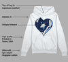 Midnight Navy 5s DopeSkill Hoodie Sweatshirt Heart Jordan 5 Graphic