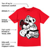 AJ 4 Red Thunder DopeSkill Red T-shirt Bear Steals Sneaker Graphic