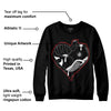 Black and White 14s DopeSkill Sweatshirt Heart Jordan 14 Graphic