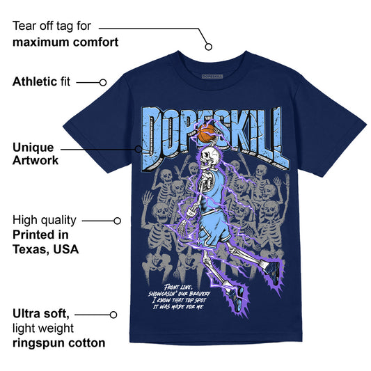 Georgetown 5s DopeSkill Midnight Navy T-shirt Thunder Dunk Graphic