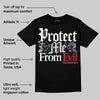 Black Metallic Reimagined 5s DopeSkill T-Shirt Protect Me From Evil Graphic