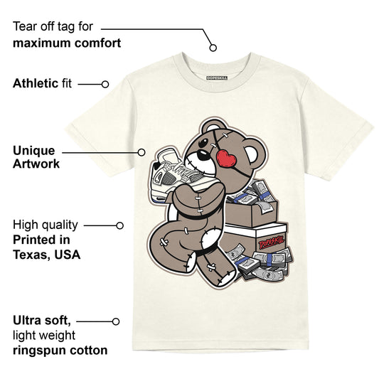 AJ 4 Sail Canvas DopeSkill Sail T-shirt Bear Steals Sneaker Graphic