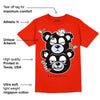 Toro Bravo 6s DopeSkill Varsity Red T-shirt New Double Bear Graphic