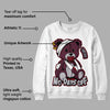 Burgundy 5s DopeSkill Sweatshirt Hurt Bear Graphic
