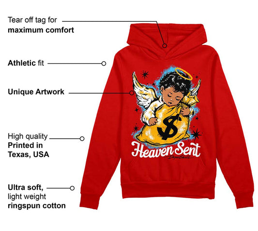 Red Collection DopeSkill Red Hoodie Sweatshirt Heaven Sent Graphic