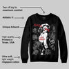 Black Cat 4s DopeSkill Sweatshirt Built Different Graphic