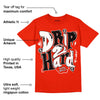 Red Foam Runner DopeSkill Vermillion Red T-shirt Drip Too Hard Graphic