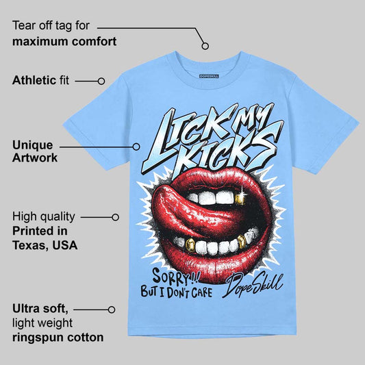 Knu Stack Vintage Satin Dream Blue DopeSkill Blue T-shirt Lick My Kicks Graphic