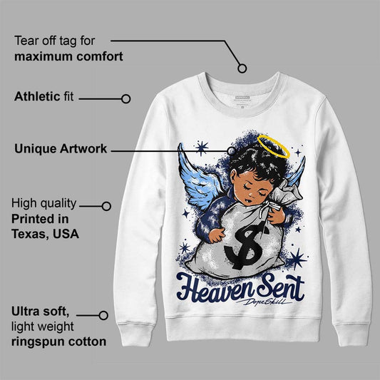 Midnight Navy 5s DopeSkill Sweatshirt Heaven Sent Graphic