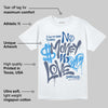 Diffused Blue 11s DopeSkill T-Shirt No Money No Love Typo Graphic