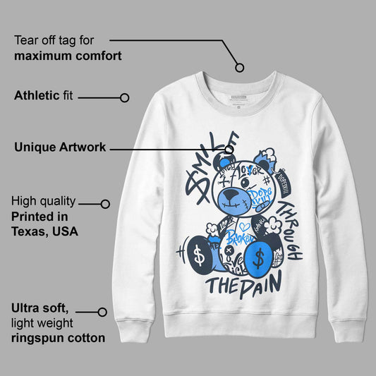 AJ 6 Midnight Navy DopeSkill Sweatshirt Smile Through The Pain Graphic