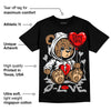 Black and White Collection DopeSkill T-Shirt Broken Bear Graphic