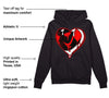 Satin Bred 1s DopeSkill Hoodie Sweatshirt Heart AJ 1 Graphic