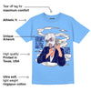 AJ 6 University Blue DopeSkill University Blue T-Shirt Money Is The Motive Graphic