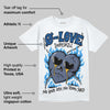 Diffused Blue 11s DopeSkill T-Shirt Crying Heart Graphic