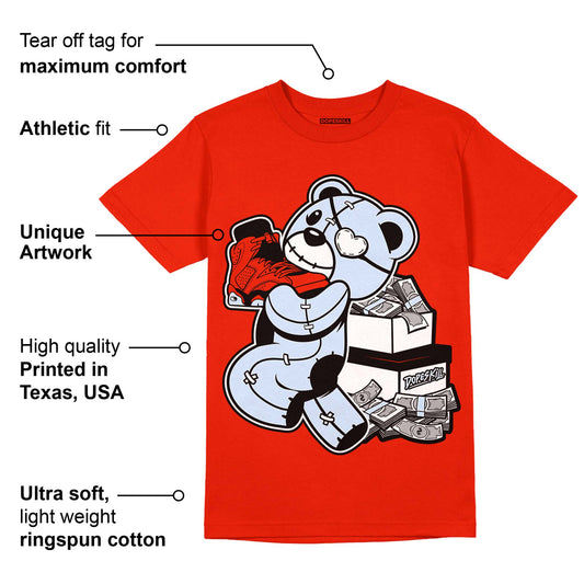 Toro Bravo 6s DopeSkill Varsity Red T-shirt Bear Steals Sneaker Graphic