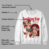 Fire Red 3s DopeSkill Sweatshirt Looking For Love Graphic