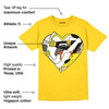 Vivid Sulfur 4s DopeSkill Yellow T-shirt Heart Jordan 4 Graphic