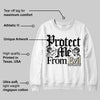 Reverse Metallic 5s DopeSkill Sweatshirt Protect Me From Evil Graphic