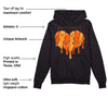 Brilliant Orange 12s DopeSkill Hoodie Sweatshirt Slime Drip Heart Graphic