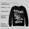 Harris Tweed x Denim Turquoise Dunk DopeSkill Sweatshirt Fear Fuels The Hustle Graphic