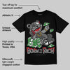 Black Cat 4s DopeSkill T-Shirt Born To Be Rich Graphic