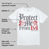 Cement Grey 3s DopeSkill T-Shirt Protect Me From Evil Graphic