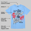 Knu Stack Vintage Satin Dream Blue DopeSkill Blue T-shirt No Money No Love Typo Graphic