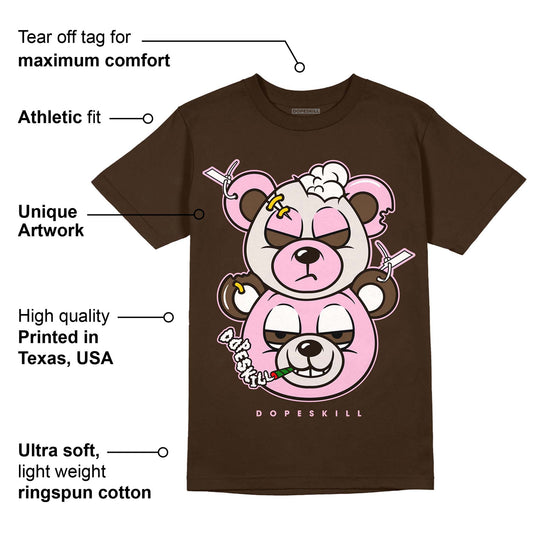 Neapolitan 11s DopeSkill Velvet Brown T-shirt New Double Bear Graphic