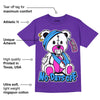 Dunk Purple Championship Court White DopeSkill Purple T-shirt Hurt Bear Graphic