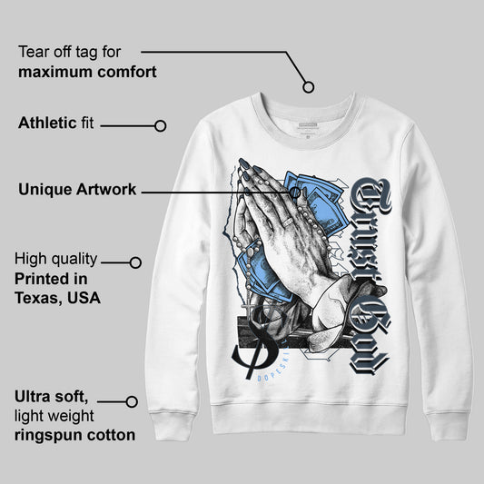 AJ 6 Midnight Navy DopeSkill Sweatshirt Trust God Graphic