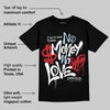 Black Metallic Reimagined 5s DopeSkill T-Shirt No Money No Love Typo Graphic