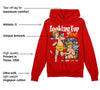 Red Collection DopeSkill Red Hoodie Sweatshirt Looking For Love Graphic