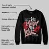 Rust Pink 1s 2025 DopeSkill Sweatshirt No Money No Love Typo Graphic