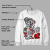 Black Cement 1s Low OG DopeSkill Sweatshirt Broken Heart Graphic