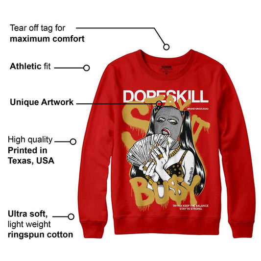 Red Collection DopeSkill Red Sweatshirt Stay It Busy Graphic