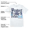 Midnight Navy 3s DopeSkill T-Shirt Protect Me From Evil Graphic