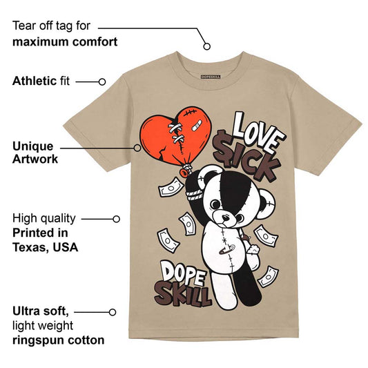 Latte 1s DopeSkill Medium Brown T-shirt Love Sick Graphic